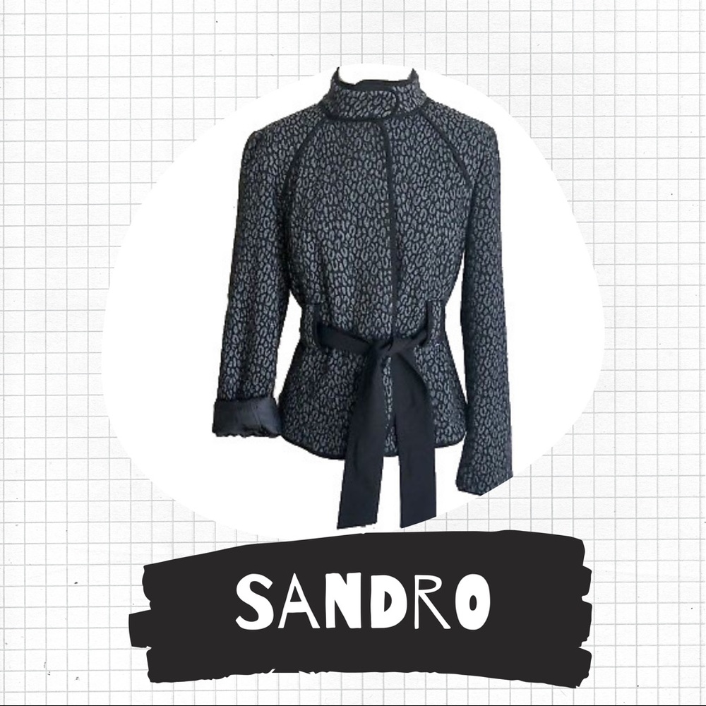 Sandro sportswear’s leopard pattern blazer